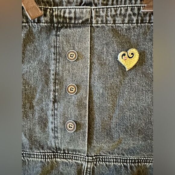 Vintage Overalls with Pewter Heart Brooch M/L - Picture 4 of 9